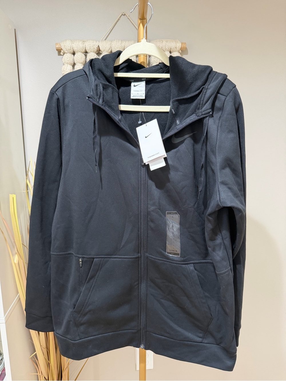 Nike Men’s Black Full-Zip Hooded Jacket